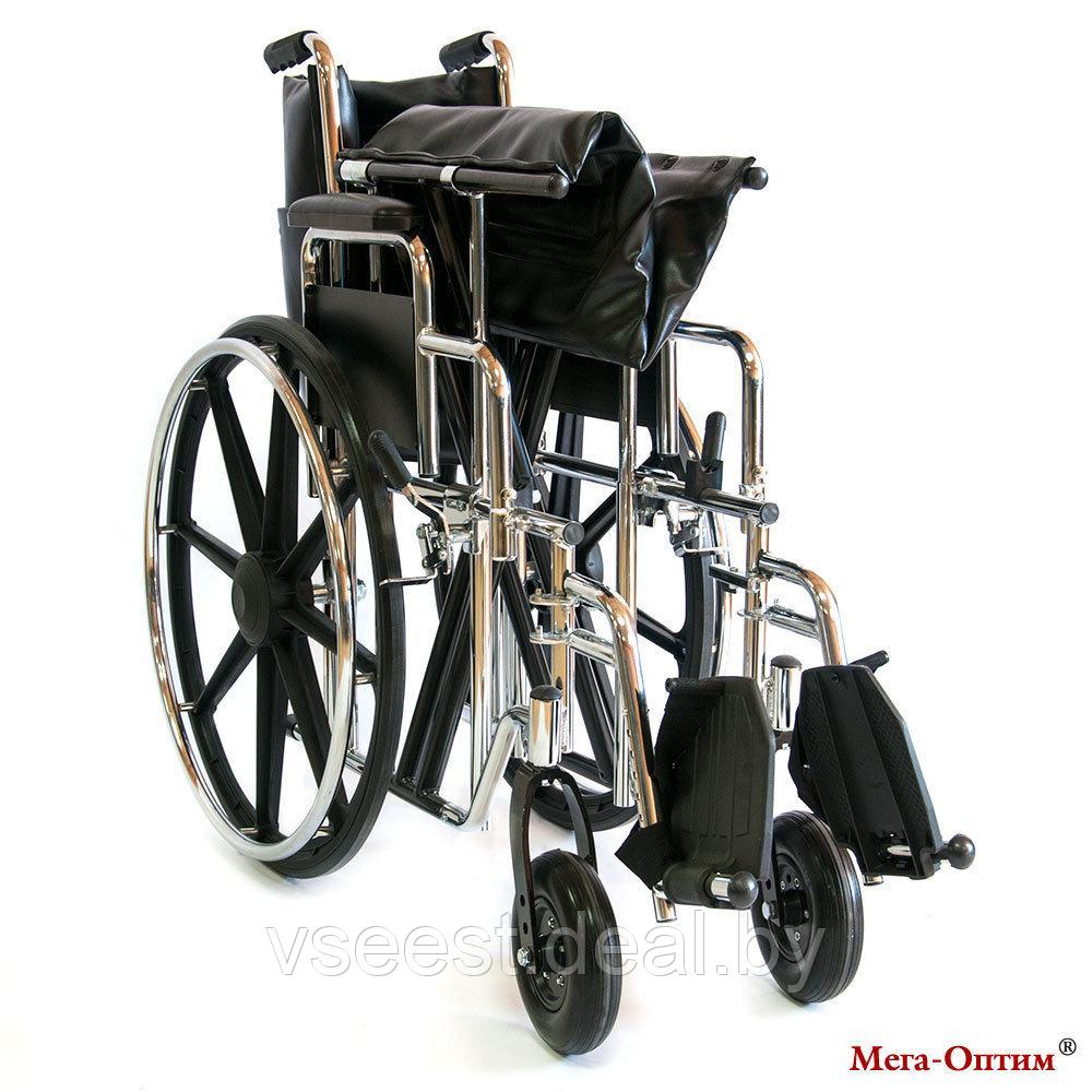 Инвалидное кресло-коляска 711AE повышенной грузоподъемности (кожзам) Под заказ 7-8 дней - фото 3 - id-p85195486