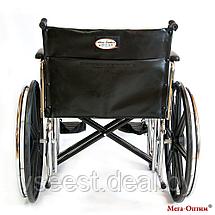 Инвалидное кресло-коляска 711AE повышенной грузоподъемности (кожзам) Под заказ 7-8 дней, фото 2