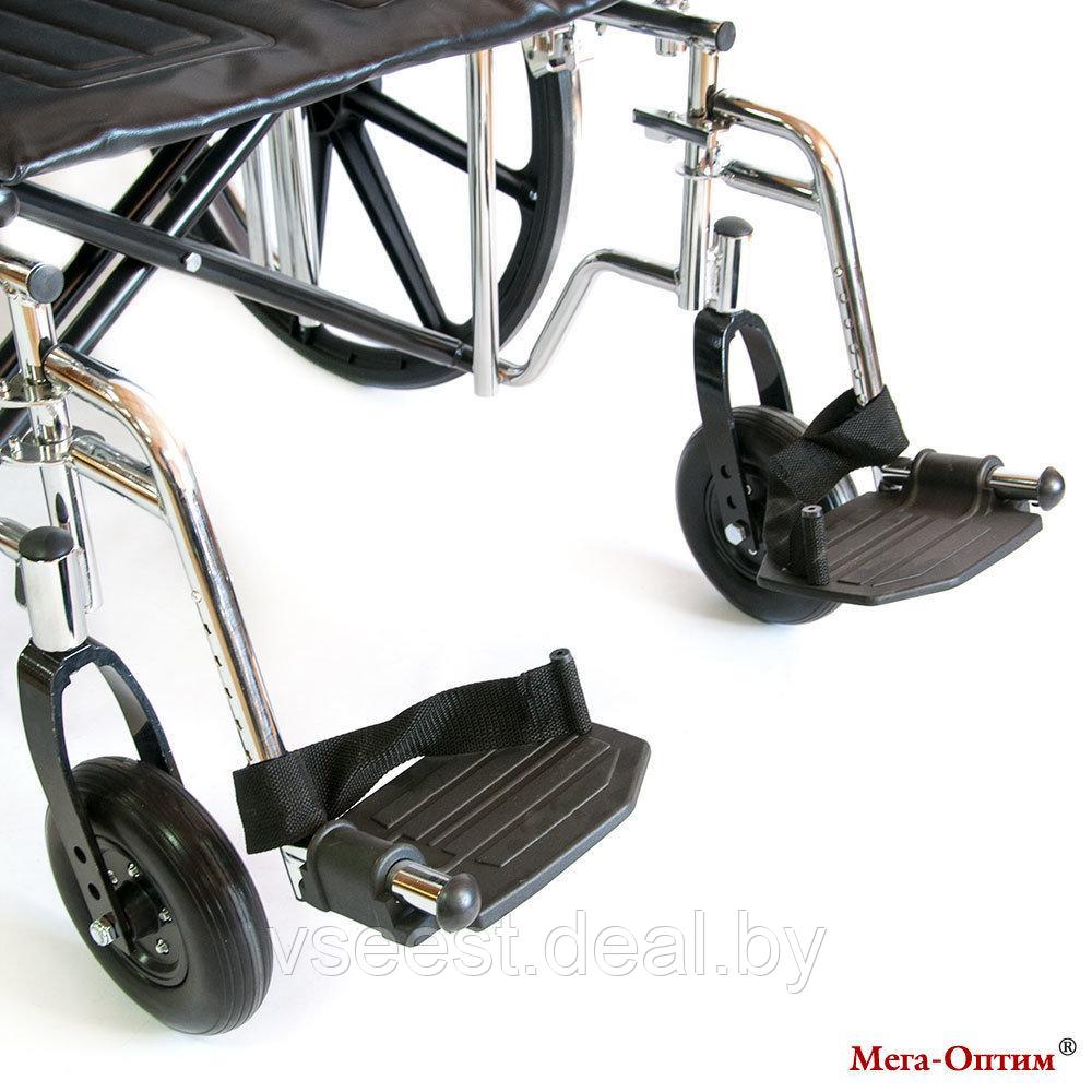 Инвалидное кресло-коляска 711AE повышенной грузоподъемности (кожзам) Под заказ 7-8 дней - фото 6 - id-p85195486