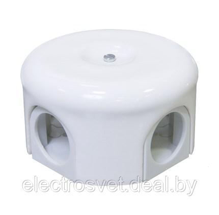 Распределительная коробка D78мм, белая керамика - фото 1 - id-p108536613