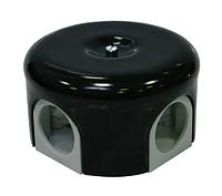 Керамическая соединительная коробка D78мм, черная керамика
