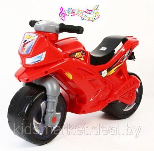 Детский мотоцикл -каталка-беговел Орион Сузуки 501 музыкальный красный - фото 1 - id-p108543481