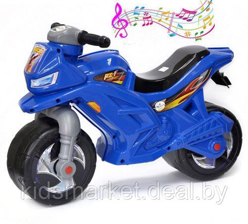 Детский мотоцикл -каталка-беговел Орион Сузуки 501 музыкальный желтый - фото 2 - id-p108543523