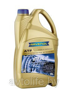Трансмиссионное масло Ravenol ATF + 4 Fluid 4л