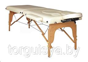 Массажный стол складной 2-х секционный деревянный Atlas Sport для беременных кремовый
