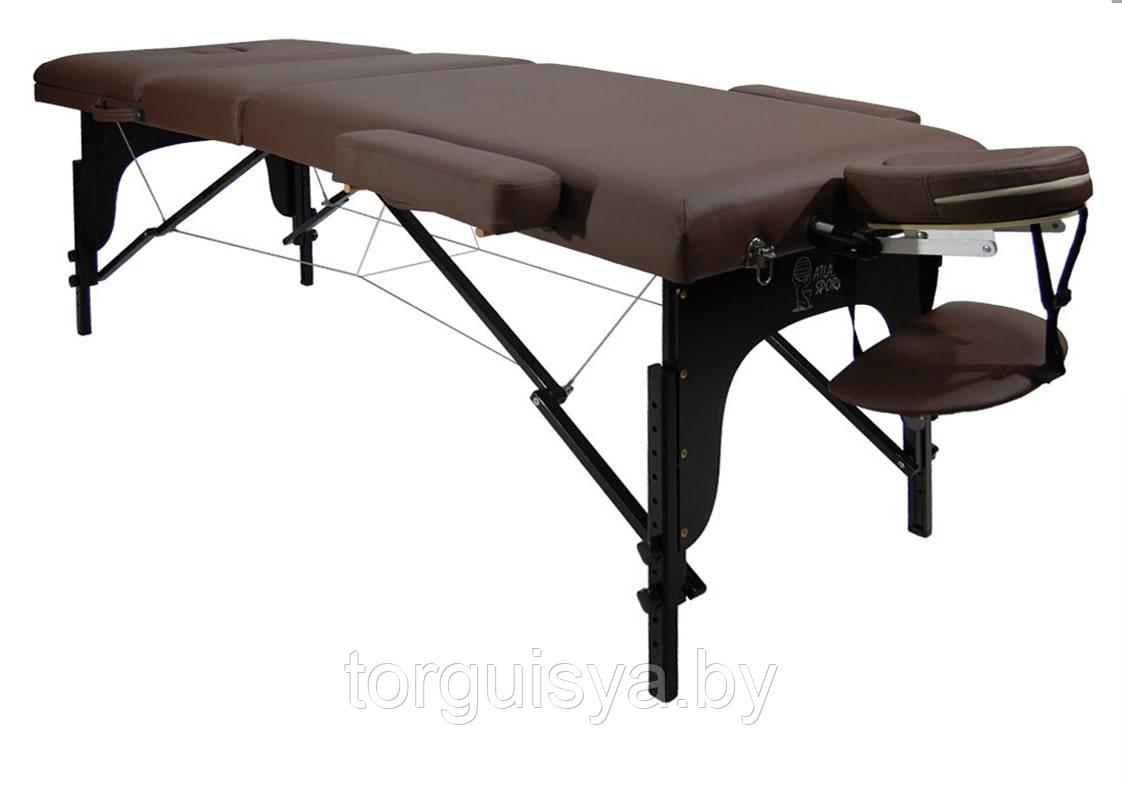 Массажный стол складной 3-х секционный деревянный XXL PRO Atlas Sport коричневый - фото 1 - id-p108570414