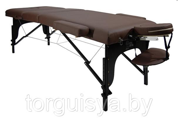 Массажный стол складной 3-х секционный деревянный XXL PRO Atlas Sport коричневый, фото 2