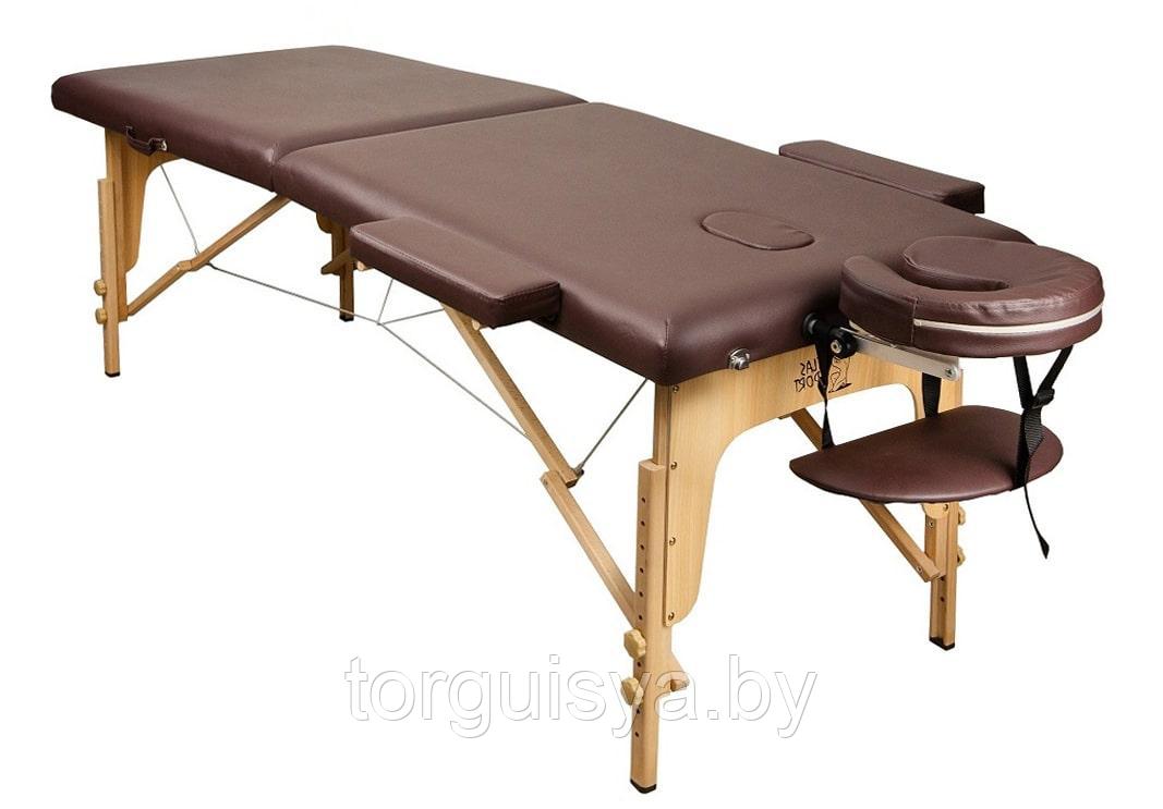 Массажный стол складной 2-х секционный деревянный Atlas Sport коричневый - фото 1 - id-p108570419