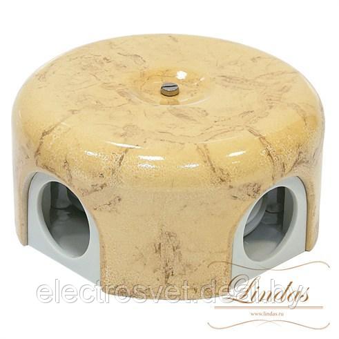 Керамическая распределительная коробка D90 мм, декор Карамель - фото 1 - id-p108585114