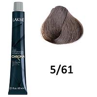 Безаммиачная перманентная краска для волос CHROMA - 5/61 Светлый шатен коричнево-пепельный, 60мл (Lakme)