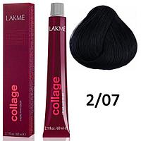 Краска для волос Collage creme hair color ТОН - 2/07, 60мл (Lakme)
