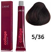 Краска для волос Collage creme hair color ТОН - 5/36, 60мл (Lakme)