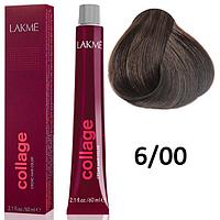 Краска для волос Collage creme hair color ТОН - 6/00, 60мл (Lakme)