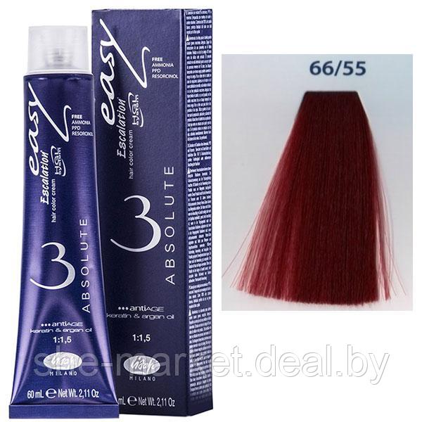 Крем-краска для волос Escalation Easy Absolute 3 ТОН 66/55 рыжий глубокий 60мл (Lisap) - фото 1 - id-p108587805