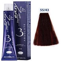 Крем-краска для волос Escalation Easy Absolute 3 ТОН 55/43 орех макадамии 60мл (Lisap)