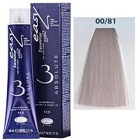 Крем-краска для волос Escalation Easy Absolute 3 ТОН 00/81 лед 60мл (Lisap)