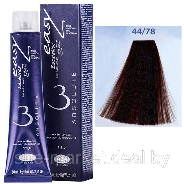 Крем-краска для волос Escalation Easy Absolute 3 ТОН 44/78 глубокий каштановый мокко 60мл (Lisap) - фото 1 - id-p108587784