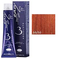 Крем-краска для волос Escalation Easy Absolute 3 ТОН 66/66 медный глубокий темный блондин 60мл (Lisap)