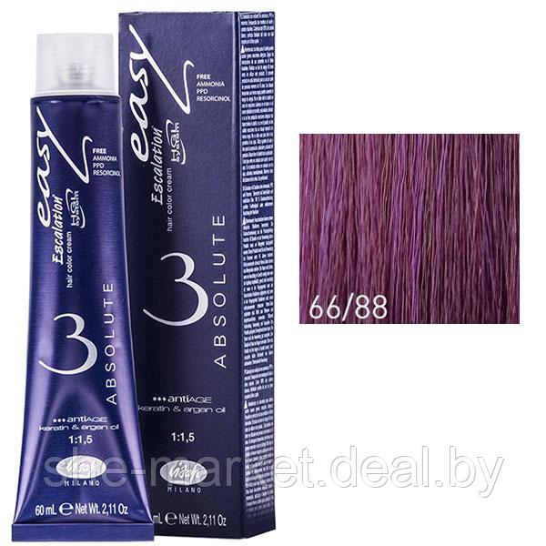 Крем-краска для волос Escalation Easy Absolute 3 ТОН 66/88 рыжий рубин глубокий темный блондин 60мл (Lisap) - фото 1 - id-p108587810