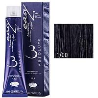 Крем-краска для волос Escalation Easy Absolute 3 ТОН 1/00 интенсивный черный 60мл (Lisap)
