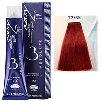 Крем-краска для волос Escalation Easy Absolute 3 ТОН 77/55 интенсивный блондин насыщенный красный 60мл (Lisap)