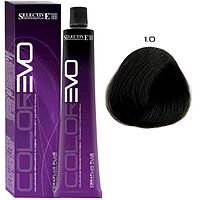 Крем-краска для волос Color Evo 1.0 Черный 100мл (Selective Professional)