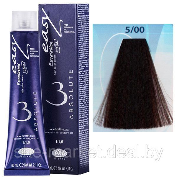 Крем-краска для волос Escalation Easy Absolute 3 ТОН 5/00 светло-каштановый глубокий 60мл (Lisap) - фото 1 - id-p108587786