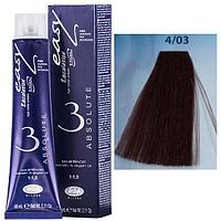 Крем-краска для волос Escalation Easy Absolute 3 ТОН 4/03 каштановый натуральный золотистый 60мл (Lisap)