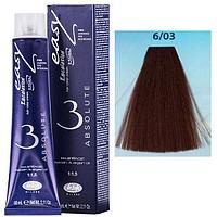 Крем-краска для волос Escalation Easy Absolute 3 ТОН 6/03 темный натуральный блондин золотистый 60мл (Lisap)