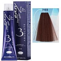 Крем-краска для волос Escalation Easy Absolute 3 ТОН 7/03 натуральный блондин золотистый 60мл (Lisap)