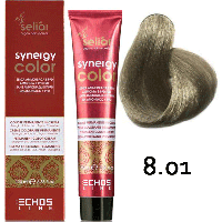 Безаммиачная краска для волос SELIAR SYNERGY COLOR 8.01 LIGHT BLONDE NATURAL ASH Пепельный светло- русый