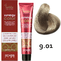 Безаммиачная краска для волос SELIAR SYNERGY COLOR 9.01 VERY LIGHT BLONDE NATURAL ASH Пепельный очень