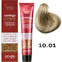 Безаммиачная краска для волос SELIAR SYNERGY COLOR 10.01 BLONDE PLATINUM NATURAL ASH Пепельный платиновый