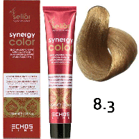 Безаммиачная краска для волос SELIAR SYNERGY COLOR 8.3 LIGHT BLONDE GOLDEN Золотистый блондин (Echosline)