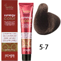 Безаммиачная краска для волос SELIAR SYNERGY COLOR 5.7 LIGHT CHESTNUT BROWN Коричневый светло-каштановый