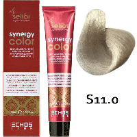 Безаммиачная краска для волос SELIAR SYNERGY COLOR S11.0 SUPER VERY LIGHT BLONDE ASH Экстра суперсветлый