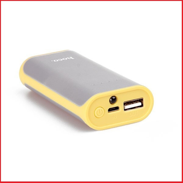 Портативный аккумулятор Hoco B21-5200 mAh Tiny Concave pattern Power bank серый