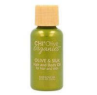 Масло оливы для волос и тела OLIVE ORGANICS Olive & Silk Hair and Body Oil, 15мл (CHI)