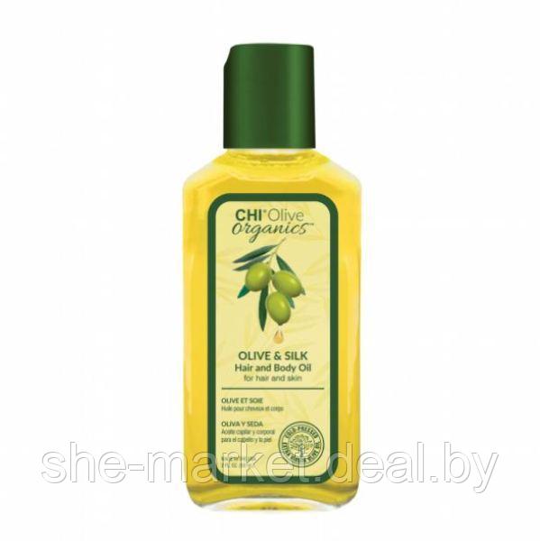 Масло оливы для волос и тела OLIVE ORGANICS Olive & Silk Hair and Body Oil, 59мл (CHI) - фото 1 - id-p108611861
