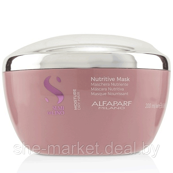 Питательная маска для сухих волос Semi Di Lino Moisture Dry Hair Nutritive Mask, 200мл (Alfaparf Milano) - фото 1 - id-p108613736