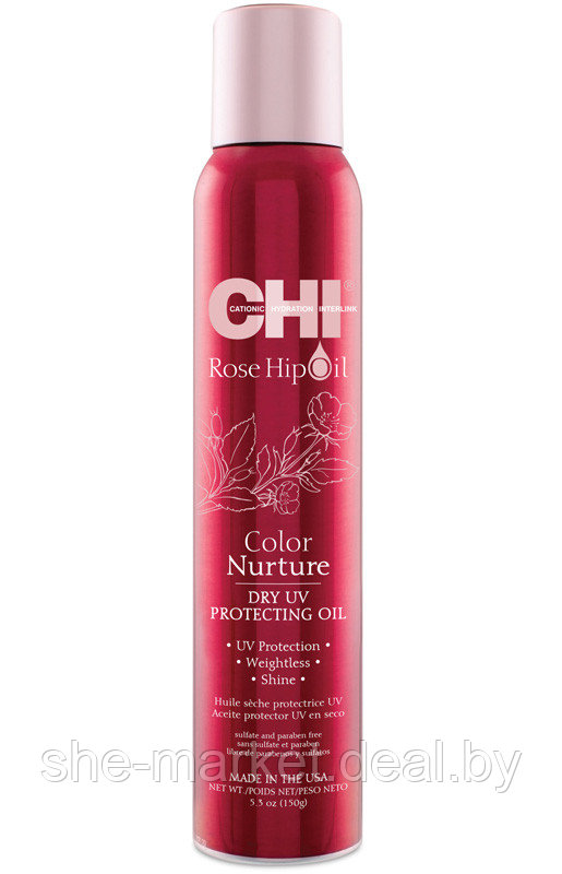 Спрей-блеск для окрашенных волос с маслом шиповника Rose Hip Oil Color Nurture, 157мл (CHI) - фото 1 - id-p108614515