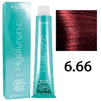 Крем-краска для волос Hyaluronic acid 6.66 Темный блондин красный интенсивный, 100мл (Капус, Kapous)
