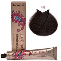 Крем-краска для волос LIFE COLOR PLUS 4,0/4N коричневый 100мл (Farmavita)
