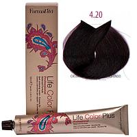 Крем-краска для волос LIFE COLOR PLUS 4,20/4I фиолетово- коричневый 100мл (Farmavita)