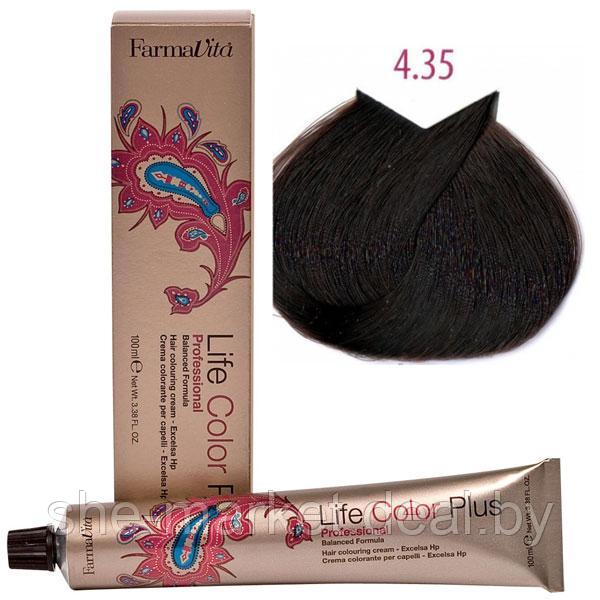 Крем-краска для волос LIFE COLOR PLUS 4,35/4СI шоколадный коричневый 100мл (Farmavita) - фото 1 - id-p108609396