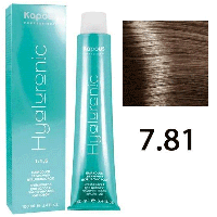 Крем-краска для волос Hyaluronic acid 7.81 Блондин карамельно-пепельный, 100мл (Капус, Kapous)