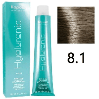 Крем-краска для волос Hyaluronic acid 8.1 Светлый блондин пепельный, 100мл (Капус, Kapous)