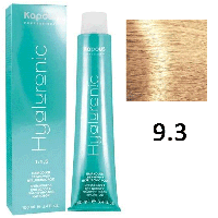 Крем-краска для волос Hyaluronic acid 9.3 Очень светлый блондин золотистый, 100мл (Капус, Kapous)