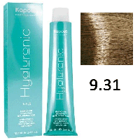 Крем-краска для волос Hyaluronic acid 9.31 Очень светлый блондин золотистый бежевый, 100мл (Капус, Kapous)
