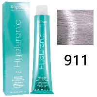 Крем-краска для волос Hyaluronic acid 911 Осветляющий серебристый пепельный, 100мл (Капус, Kapous)